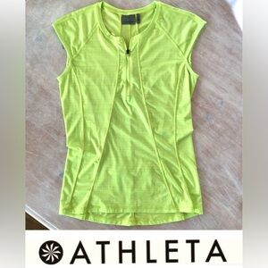 ATHLETA QUARTER ZIP TEE TANK YOGA / BIKE TOP NWOT